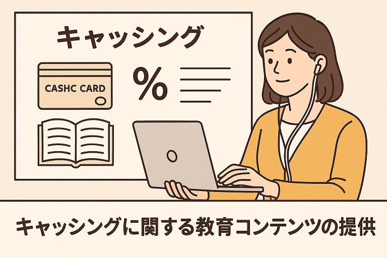キャッシングに関する教育コンテンツの提供